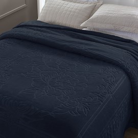 Cobertor King Jolitex Lili Katz 2,30m x 2,50m Azul Marinho
