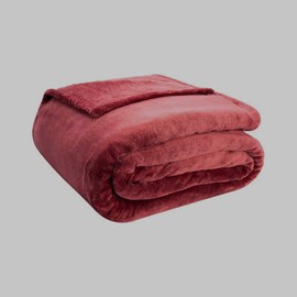 Cobertor Solteiro Microfibra Velour Neo Camesa Vinho