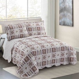 Cobre Leito Casal Camesa Evolution Patchwork Garna 3 Peças Cobre Leito Casal Camesa Evolution Patchwork Garna 3 Peças