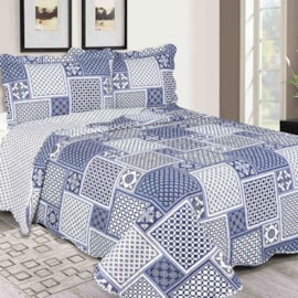 Cobre Leito Casal Camesa Evolution Patchwork Isolda 3 Peças Cobre Leito Casal Camesa Evolution Patchwork Isolda 3 Peças