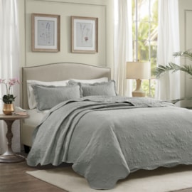 Cobre Leito Casal Color Art Milão Arabesque Cinza 150 Fios Corttex