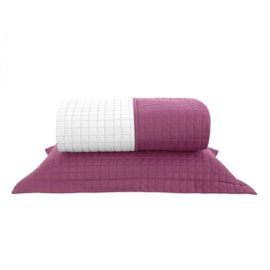Cobre Leito Casal Dupla-Face Lavive Plaza Cassis/Branco Cobre Leito Casal Dupla-Face Lavive Plaza Cassis/Branco