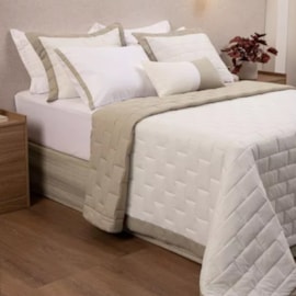Cobre Leito Dupla Face Filetto Lavive King Palha/Bege 4 Pçs Cobre Leito Dupla Face Filetto Lavive King Palha/Bege 4 Pçs