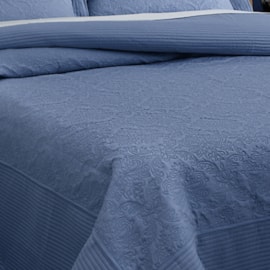 Cobre Leito King Provence Matelassê Rozac Azul Cobre Leito King Provence Matelassê Rozac Azul