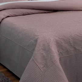 Cobre Leito King Provence Matelassê Rozac Rose