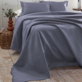 Cobre Leito Queen Aveludada Bloom Rozac Azul Denin Cobre Leito Queen Aveludada Bloom Rozac Azul Denin