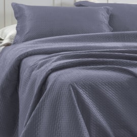 Cobre Leito Queen Aveludada Bloom Rozac Azul Denin Cobre Leito Queen Aveludada Bloom Rozac Azul Denin