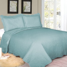 Cobre Leito Queen Camesa Arabesque Azul Turquesa 3 Peças Cobre Leito Queen Camesa Arabesque Azul Turquesa 3 Peças