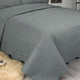 Cobre Leito Queen Camesa Barroque Cinza 3 Peças Cobre Leito Queen Camesa Barroque Cinza 3 Peças