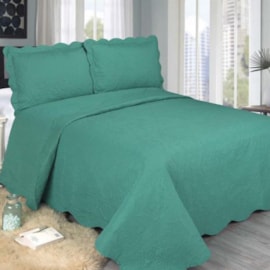 Cobre Leito Queen Camesa Barroque Verde 3 Peças Cobre Leito Queen Camesa Barroque Verde 3 Peças