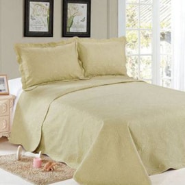 Cobre Leito Queen Camesa Trapunto Khaki 3 Peças Cobre Leito Queen Camesa Trapunto Khaki 3 Peças