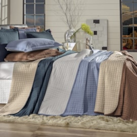 Cobre Leito Queen Dupla-Face Lavive Plaza Rosa/Branco Cobre Leito Queen Dupla-Face Lavive Plaza Rosa/Branco