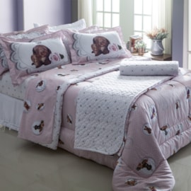 Cobre Leito Queen Kacyumara Vida Bela Lily Rosa 200 Fios 3 Peças Cobre Leito Queen Kacyumara Vida Bela Lily Rosa 200 Fios 3 Peças