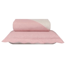 Cobre leito Queen Ultrasonic Lorena Rosa Dupla-Face 3 peças Cobre leito Queen Ultrasonic Lorena Rosa Dupla-Face 3 peças