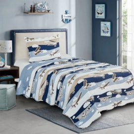 Cobre Leito Solteiro Camesa Evolution Patchwork Avião Vintage 2 Peças Cobre Leito Solteiro Camesa Evolution Patchwork Avião Vintage 2 Peças