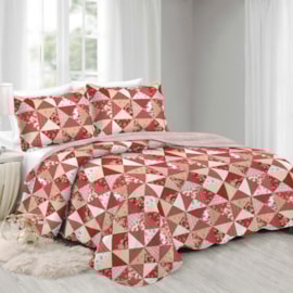 Cobre Leito Solteiro Camesa Evolution Patchwork Cerise 2 Peças Cobre Leito Solteiro Camesa Evolution Patchwork Cerise 2 Peças