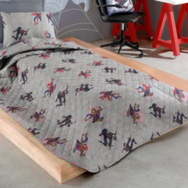 Cobre Leito Solteiro Hedrons Disney Spider-Man 1,60 x 2,35 ( Não Acompanha Porta Travesseiro)