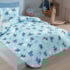 Cobre Leito Solteiro Hedrons Disney Stitch Folhas 1,60 x 2,35 ( Não Acompanha Porta Travesseiro)