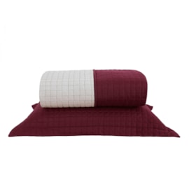 Cobre Leito Super King Dupla-Face Lavive Plaza Cabernet/Palha Cobre Leito Super King Dupla-Face Lavive Plaza Cabernet/Palha