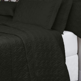 Cobreleito King Kacyumara Satinée Preto 300 Fios 3 Peças Cobreleito King Kacyumara Satinée Preto 300 Fios 3 Peças