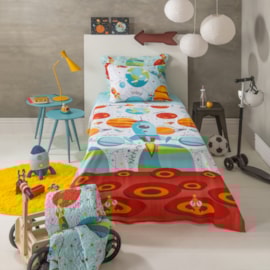 Colcha Boutis Infantil Santista Espacial 2 peças Colcha Boutis Infantil Santista Espacial 2 peças