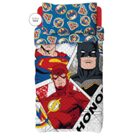 Colcha Boutis Solteiro Infantil Liga da Justiça Lepper Colcha Boutis Solteiro Infantil Liga da Justiça Lepper