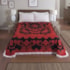 Colcha Casal Chenille Canelada Jolitex Florida Vermelho/Preto