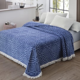 Colcha Casal Chenille Canelada Jolitex Isadora Azul Colcha Casal Chenille Canelada Jolitex Isadora Azul