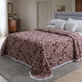 Colcha Casal Chenille Canelada Jolitex Valentina Vinho