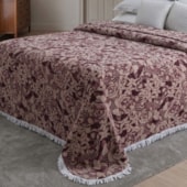 Colcha Casal Chenille Canelada Jolitex Valentina Vinho