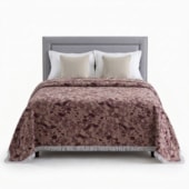 Colcha Casal Chenille Canelada Jolitex Valentina Vinho
