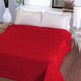 Colcha Casal Chenille Canelada Jolitex Vermelho Colcha Casal Chenille Canelada Jolitex Vermelho