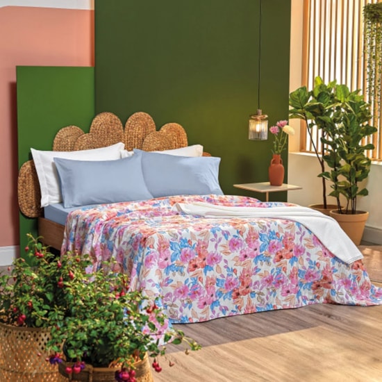 Colcha Casal Teka Allegro Aquarelle 200x230 Colcha Casal Teka Allegro Aquarelle 200x230