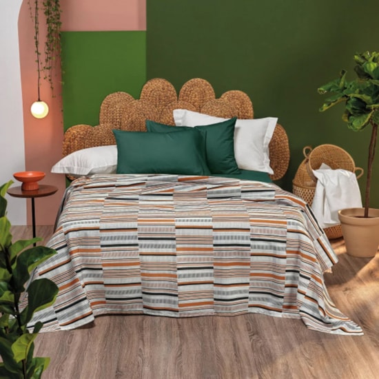 Colcha Casal Teka Allegro Rayures 200x230 Colcha Casal Teka Allegro Rayures 200x230