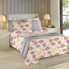 Colcha Favo Queen Teka Gênova Print Emma Colcha Favo Queen Teka Gênova Print Emma