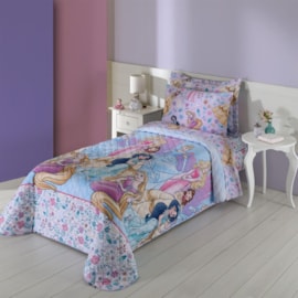 Colcha Infantil Matelassê Solteiro Andreza Disney Princesas Colcha Infantil Matelassê Solteiro Andreza Disney Princesas