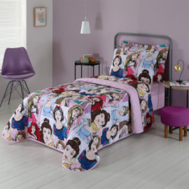 Colcha Infantil Matelassê Solteiro Andreza Disney Princesas Teen