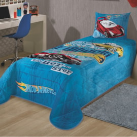 Colcha Infantil Matelassê Solteiro Hot Wheels Lepper