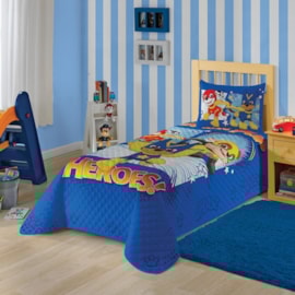 Colcha Infantil Matelassê Solteiro Patrulha Canina Heroes Lepper Colcha Infantil Matelassê Solteiro Patrulha Canina Heroes Lepper