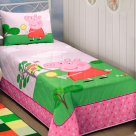 Colcha Infantil Matelassê Solteiro Peppa Pig Lepper