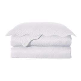 Colcha King Camesa Chronos Branco 3 Pçs (1 Cobreleito + 2 Porta-Travesseiro) Colcha King Camesa Chronos Branco 3 Pçs (1 Cobreleito + 2 Porta-Travesseiro)