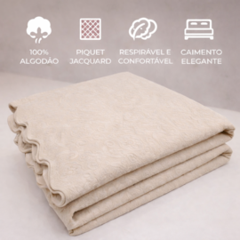 Colcha Piquet Jacquard King 100% Algodão Tognato Capela 2,80 x 2,50 Atacama