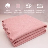Colcha Piquet Jacquard Super Solteiro 100% Algodão Tognato 1,80 x 2,40 Rosè