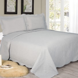 Colcha Queen Camesa Arabesque Cinza Colcha Queen Camesa Arabesque Cinza