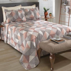 Colcha Queen Piquet Dohler Listras Geometrico Colcha Queen Piquet Dohler Listras Geometrico