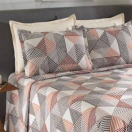 Colcha Queen Piquet Dohler Listras Geometrico Colcha Queen Piquet Dohler Listras Geometrico