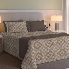 Colcha Queen Piquet Teka Genova Print Cairo Colcha Queen Piquet Teka Genova Print Cairo