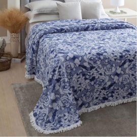 Colcha Solteiro Chenille Canelada Jolitex Valentina Azul (Não Acompanha Porta Travesseiro) Colcha Solteiro Chenille Canelada Jolitex Valentina Azul (Não Acompanha Porta Travesseiro)