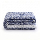 Colcha Solteiro Chenille Canelada Jolitex Valentina Azul (Não Acompanha Porta Travesseiro)