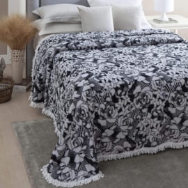 Colcha Solteiro Chenille Canelada Jolitex Valentina Chumbo (Não Acompanha Porta Travesseiro) Colcha Solteiro Chenille Canelada Jolitex Valentina Chumbo (Não Acompanha Porta Travesseiro)